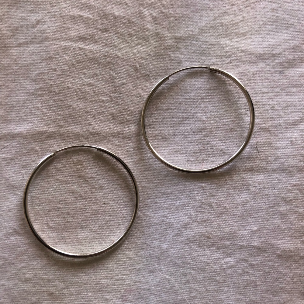 Sterling silver hoop earrings - Francescas